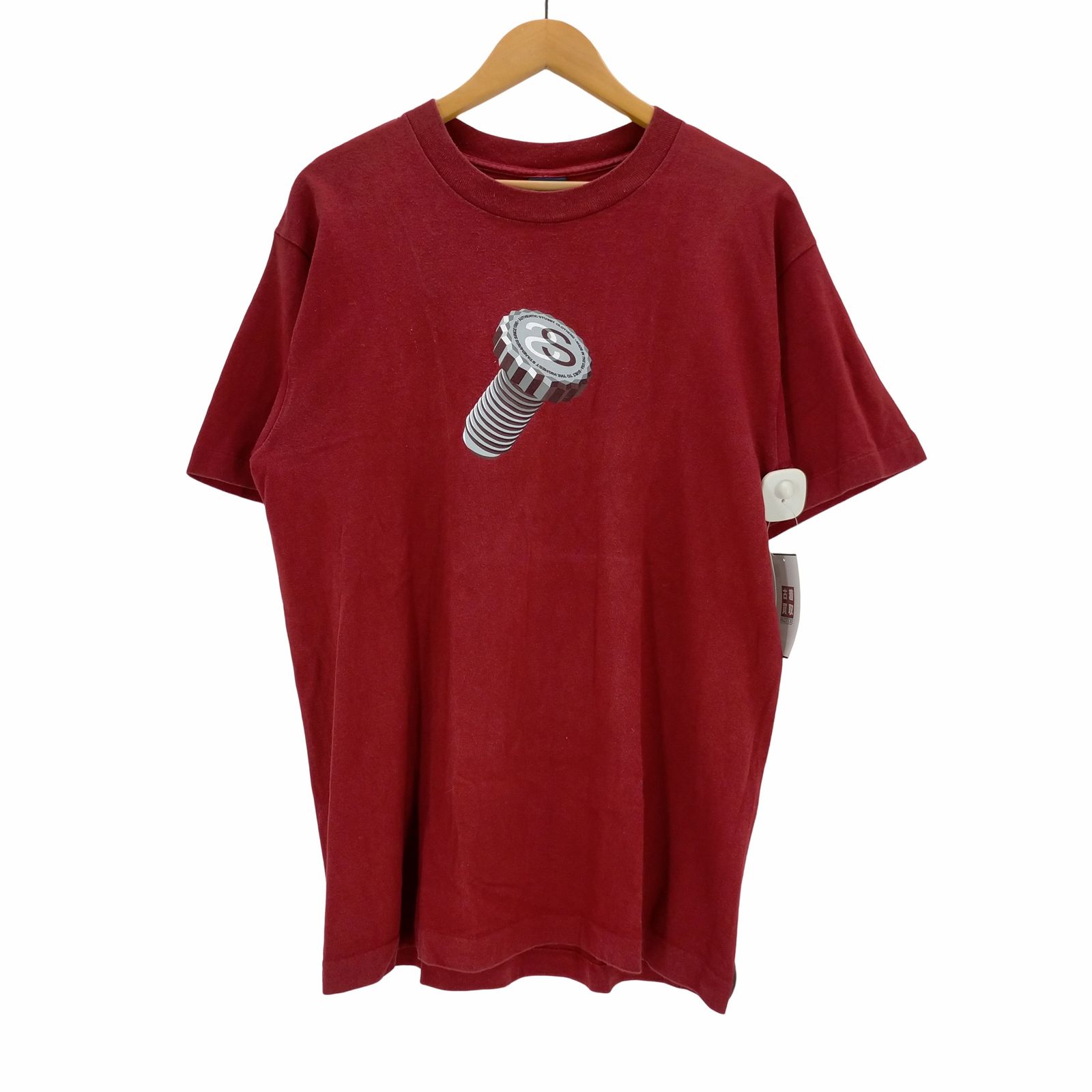 ステューシー Stussy USA製 紺タグ 90S ボルト柄プリント半袖Tシャツ 