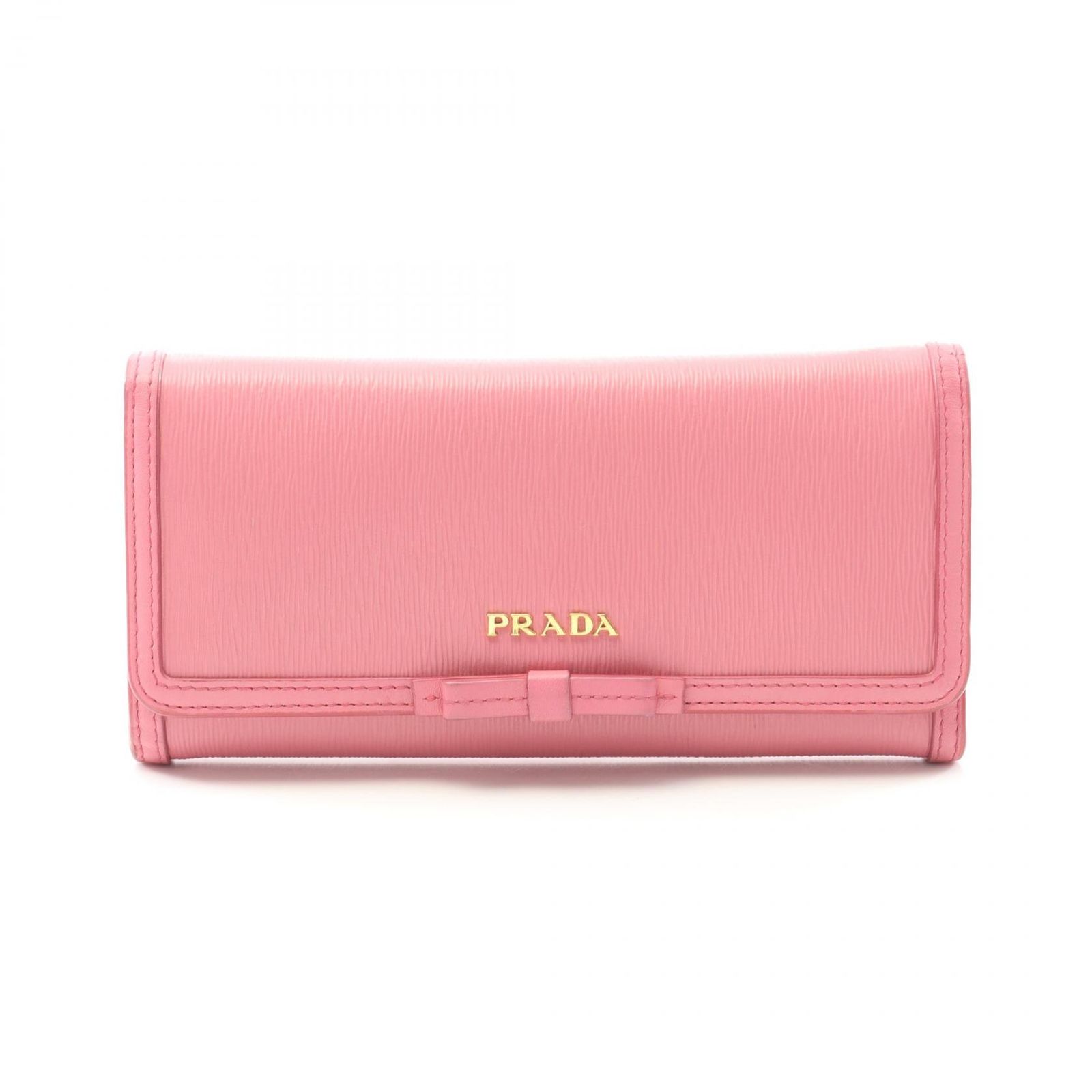 プラダ PRADA 二つ折り長財布 VITTELLO MOVE TR 1MH132 ピンク
