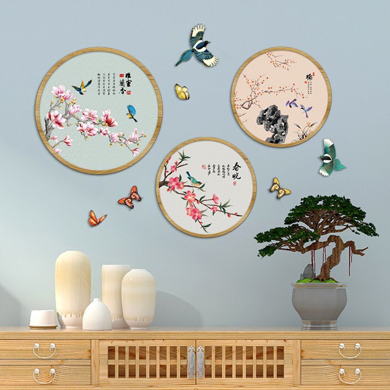 （NO.463）DIY剥がせる壁飾りウォールステッカー 中華風 花　蝶々小鳥