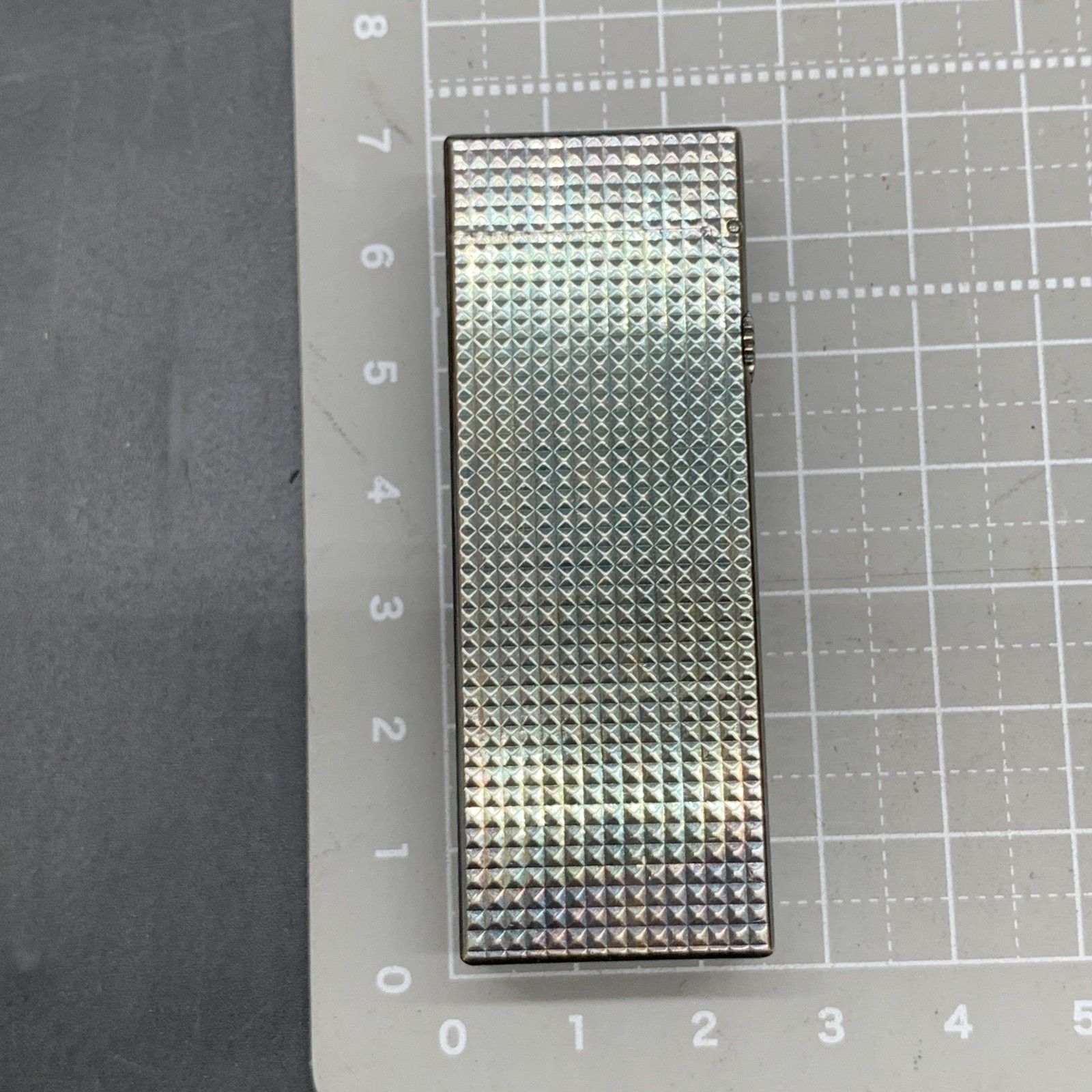 I332 Dunhill ダンヒル ライター シルバーカラー ダイヤモンドカット