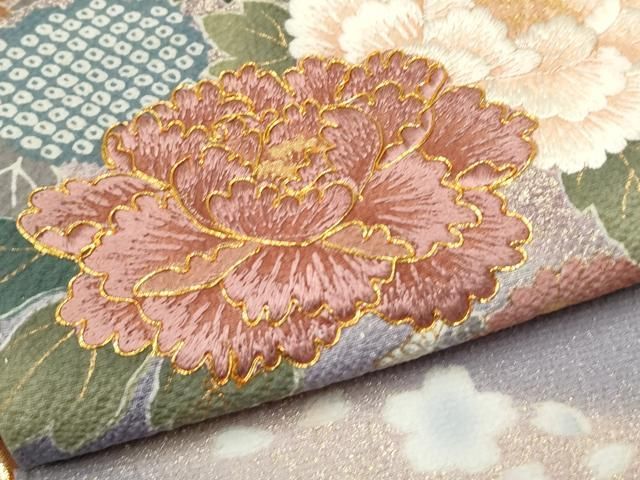 平和屋着物○ブライダルファッションデザイナー・桂由美 訪問着 駒刺繍