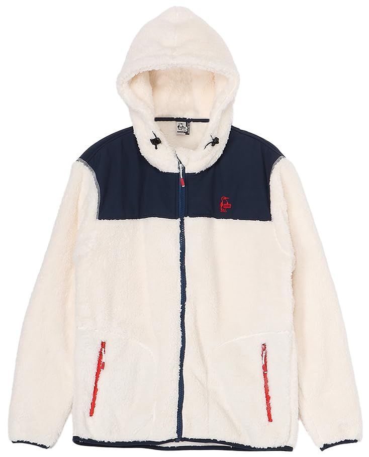 Size M_Color アイボリー|ネイビー チャムス フリースジャケット Elmo Fleece Full Zip Parka メンズ Ivory|Navy M
