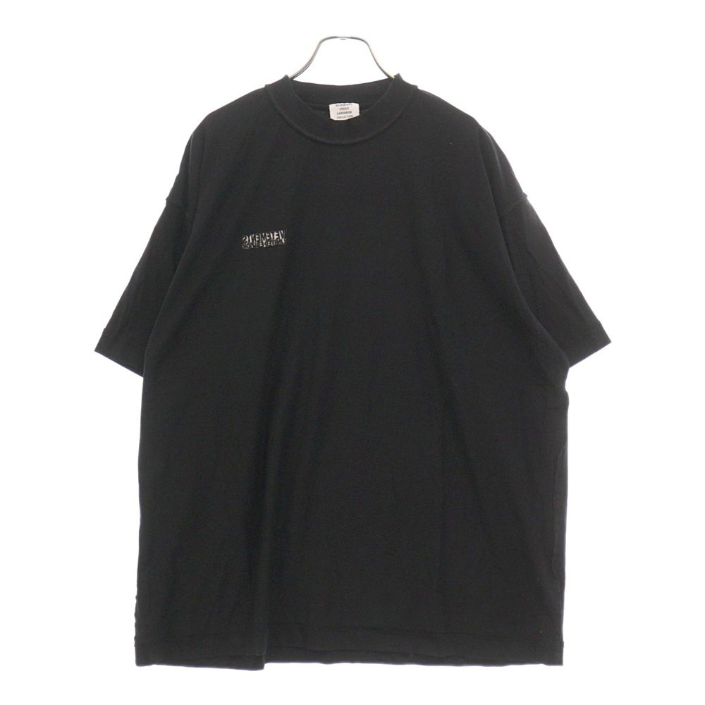 VETEMENTS (ヴェトモン) 22SS ALL BLACK INSIDE OUT T-SHIRT オール  