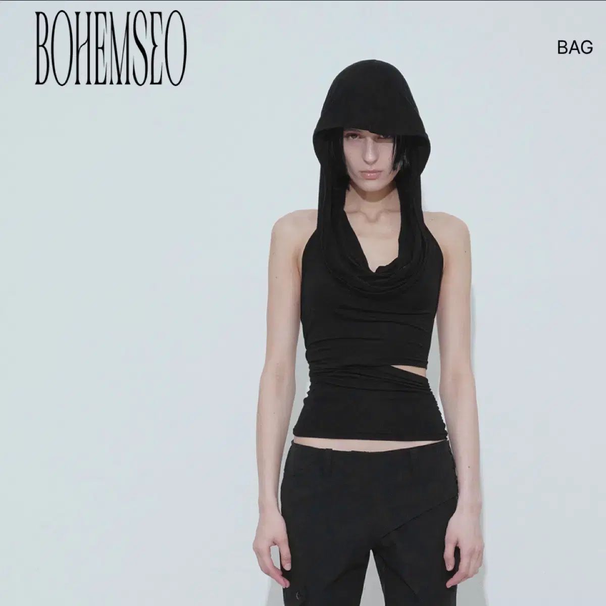 BOHEMSEO(ボヘミアンソウル) CUT ー OUT HOODIE SLEEVELESS