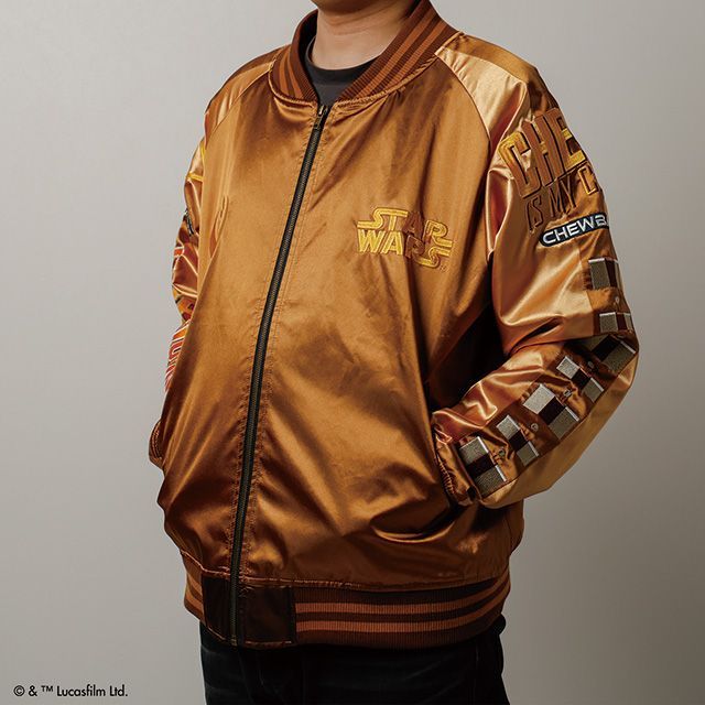 goaスカジャン 刺繍　ブラウン STAR WARS スター・ウォーズ ブラウンアグレッシブ スカジャン 刺繍