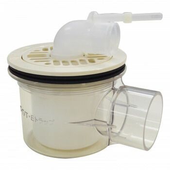 テクノテック 洗濯機用床上配管対応防水パン TPU640-W1-F1 開口有 排水トラップ付 フレキ付 アイボリーホワイト