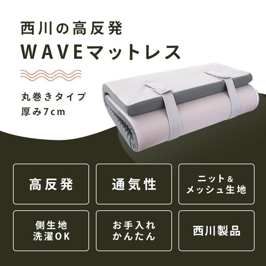 西川 ウェーブ高反発マットレス