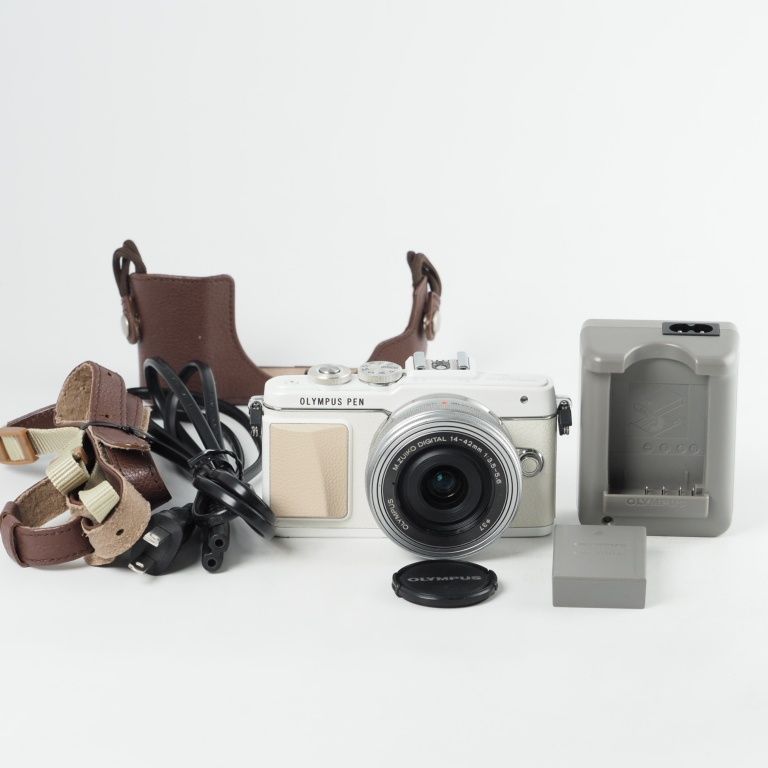 OLYMPUS ミラーレス一眼 PEN E PL 7 14 42 mm EZレンズキット ホワイト