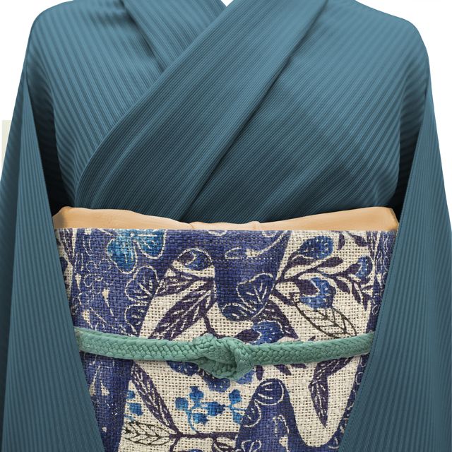 中古】 城間栄順 名古屋帯 リサイクル 八寸 松葉仕立て 沖縄県 琉球
