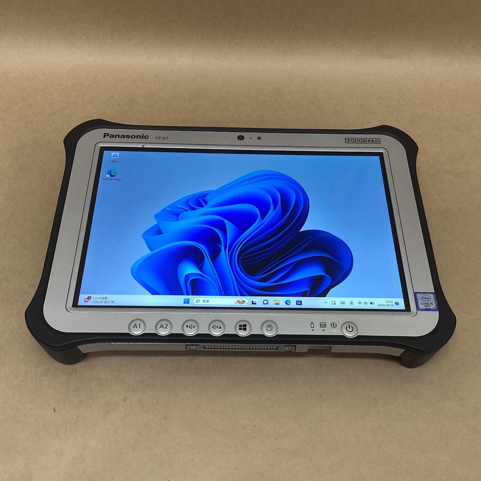 PANASONIC タブレット TOUGHPAD FZ-G1W3050VJ CI5 7300U -2.6GHZ 8GB 256GB 10.1インチ WIN11P 無線 BLUETOOTH カメラ スタイラス