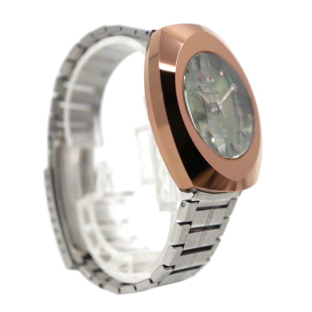 ラドー バルボア レディース カットガラス ラウンド 自動巻き グリーン文字盤 デイト 時計 CZ3725 L146-C4-2042 ◎ RADO ラドー BALBOA V バルボア 自動巻き AT