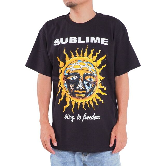 メンズ Tシャツ sublime サブライム バンドＴシャツ アーティストＴ BLACK ブラック 男女兼用 黒 TSHIRTS HIPHOP ミュージックT ロゴ  Tee T-shirts USモデル