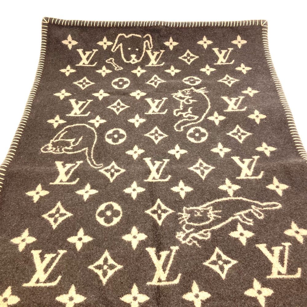ルイヴィトン キャットグラム 毛布 ブランケット 楽天市場】LOUIS VUITTON ルイヴィトン MP2260 毛布 インテリア