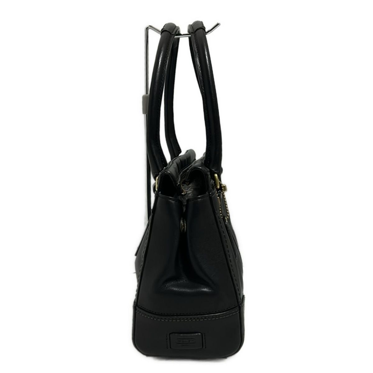 コーチ ハンドバッグ ハンプトンズレザー キャリーオール ブラック COACH(コーチ) ハンドバッグ美品 ハンプトンズミディアム
