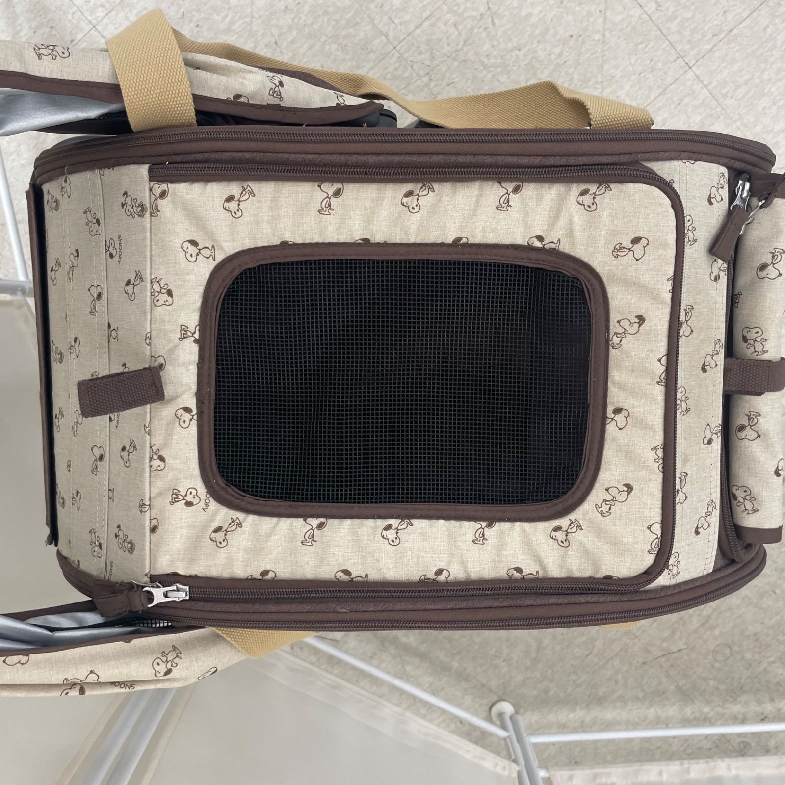 スヌーピー 3WAYハンドフルカート スヌーピー 3WAY ハンドフル ペットカート 《ブラウン》 10kgまで