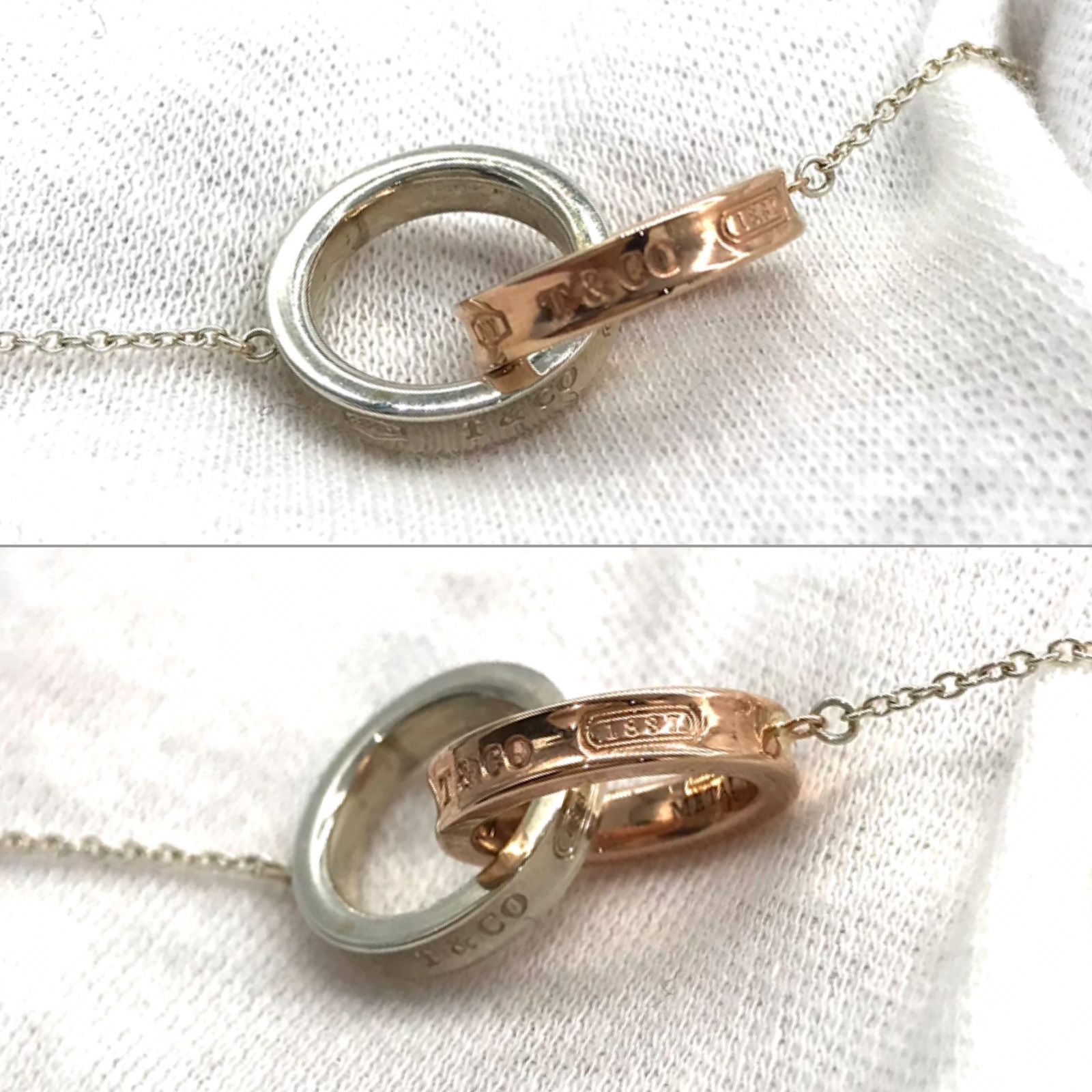 ▽TIFFANY&Co./ティファニー ネックレス 1837 インターロッキング 2連 