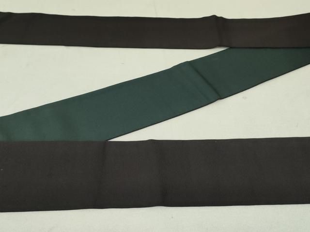 平和屋着物●本場筑前博多織　男性　両面　角帯　暗黒色　褐返色　正絹　逸品　DAAT7774ob 平和屋着物○本場筑前博多織 男性 両面 角帯 暗黒色 褐返色 正絹 逸品