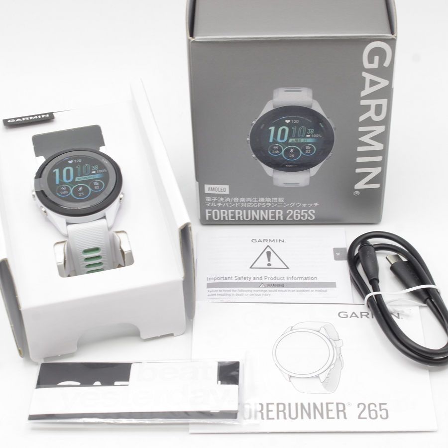 新品】GARMIN Forerunner 265S Music 010-02810-44 ホワイト スマート