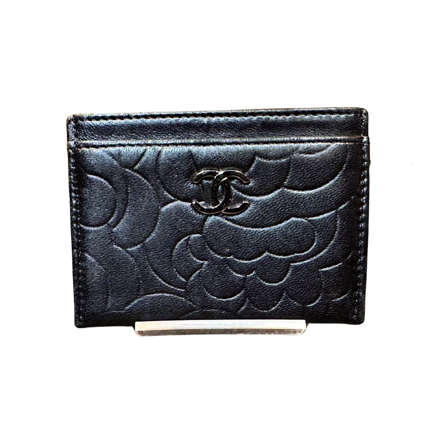 CHANEL シャネル カメリア カードケース ブラック 黒 - メルカリ