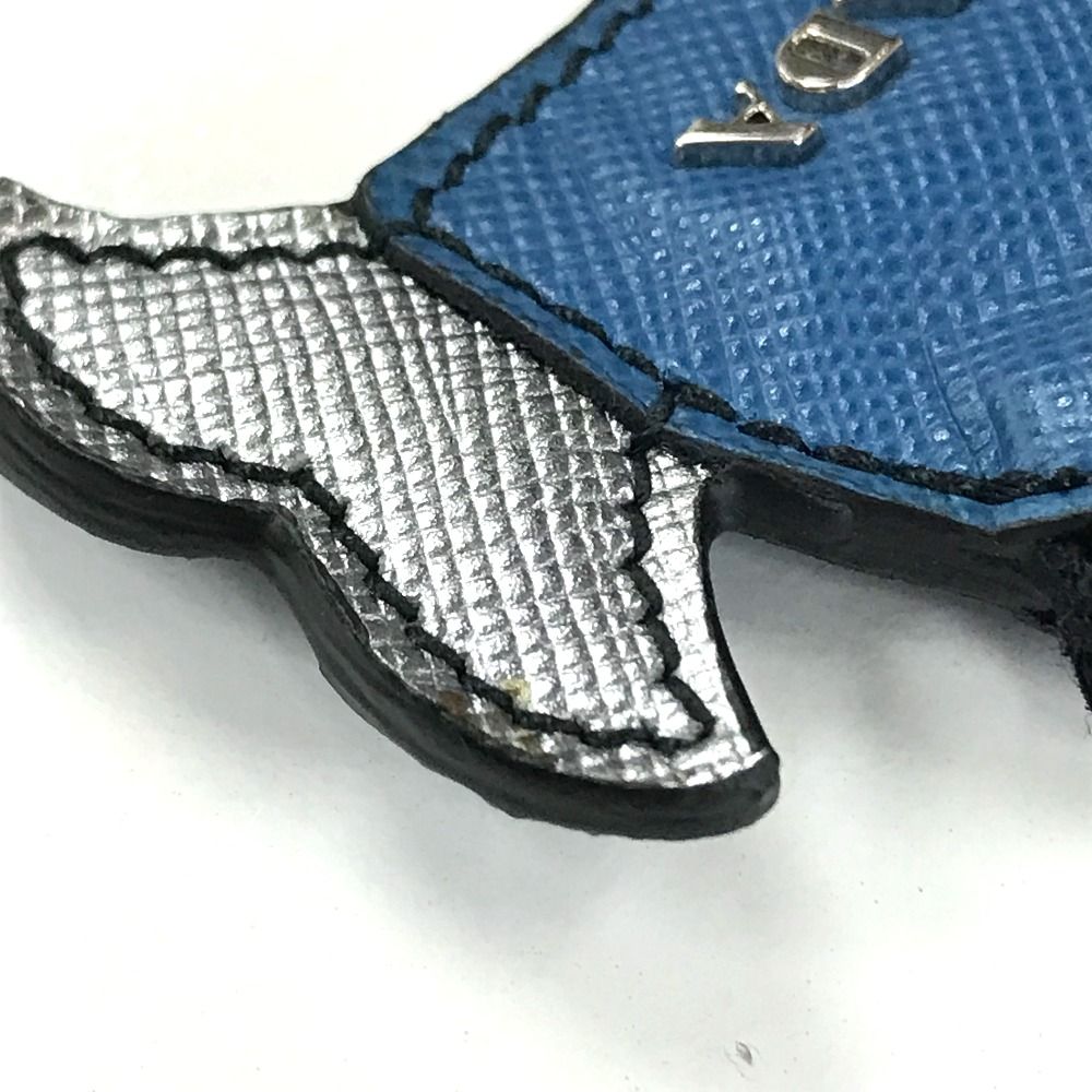 PRADA プラダ コインケース チャーム 小銭入れ くじら レザー 鯨 青 PRADA プラダ コインケース チャーム 小銭入れ くじら レザー 鯨