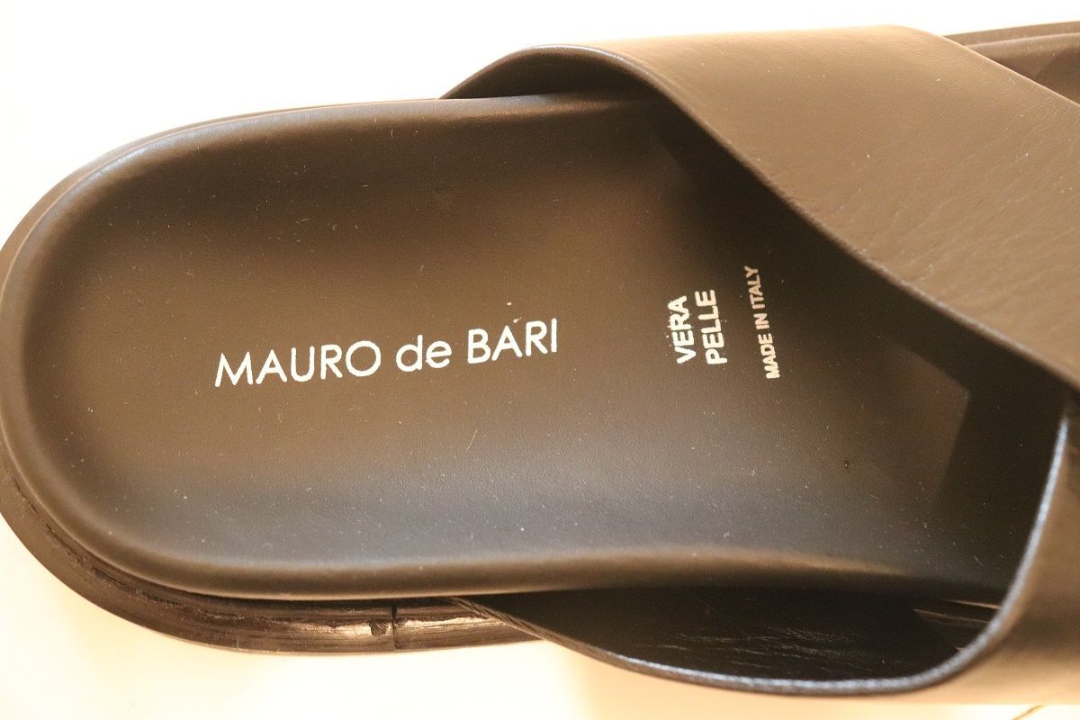 MAURO de BARIマウロデバーリ新品メンズレザーサンダル43 伊製27.5程度