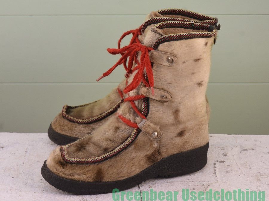 Y412 ビンテージ エスキモーブーツ アザラシ毛 メンズ 26cmくらい