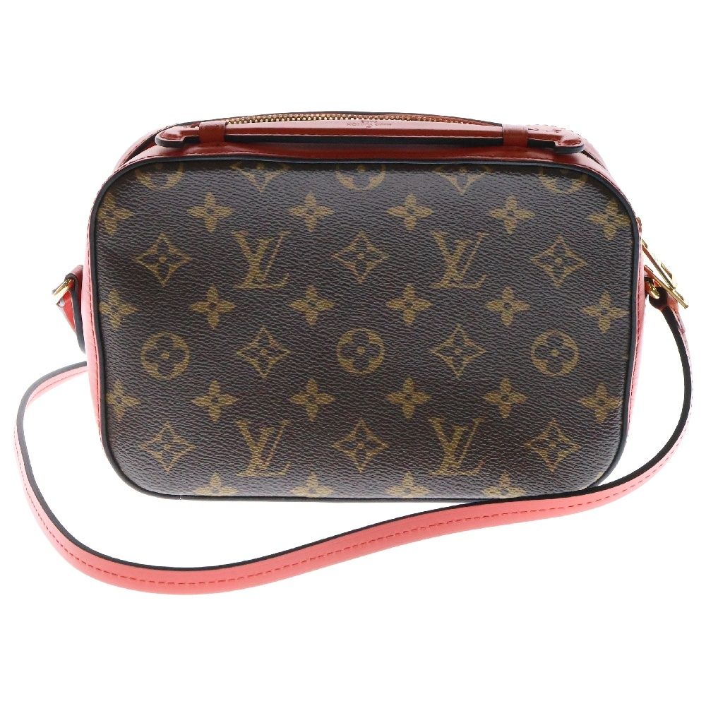 美品 ルイヴィトン M43556モノグラムサントンジュ コクリコ PVC×レザー ルイ・ヴィトン LOUIS VUITTON サントンジュ M43556 ブラウン