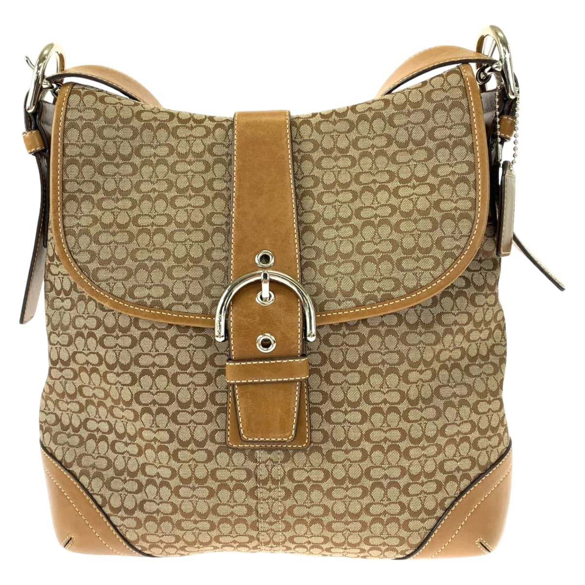 COACH コーチ ソーホー ミニ シグネチャー ブラウン 茶 キャンバス 