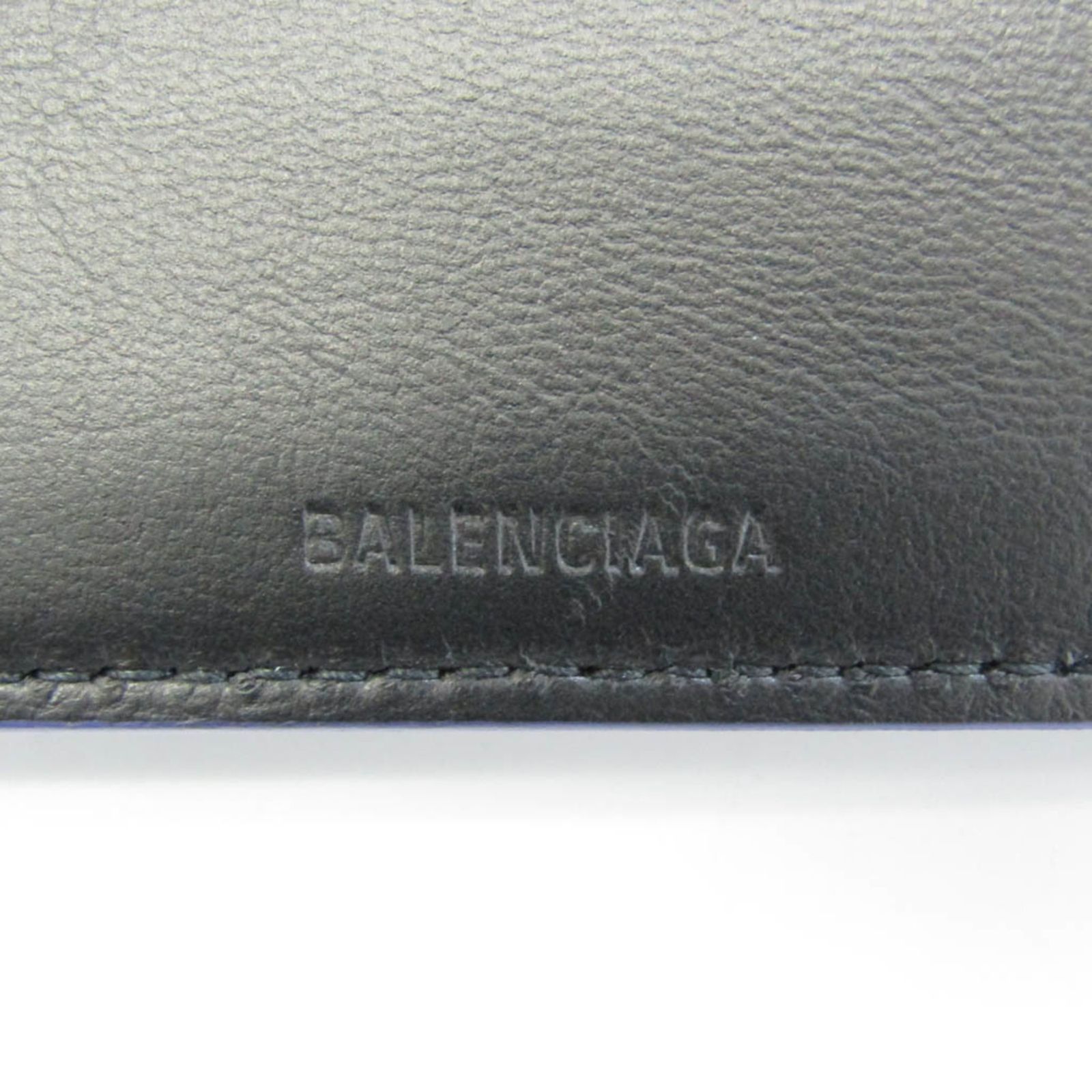 バレンシアガ(Balenciaga) スクエアウォレット ペイズリー柄 594315 メンズ,レディース レザー 財布（二つ折り） ブラック,パープル  - メルカリ