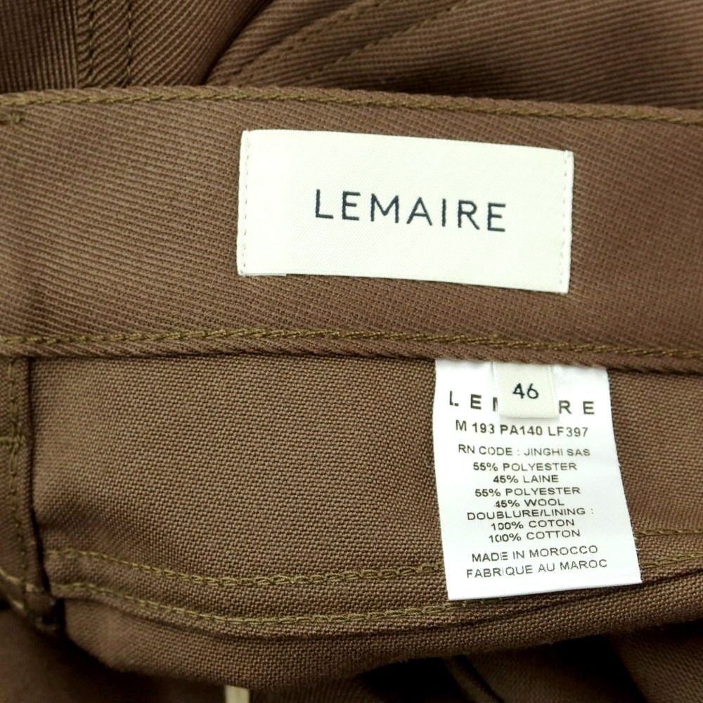 中古】ルメール LEMAIRE ポリエステルウール ブーツカット スラックスパンツ ブラウン【サイズ46】【メンズ】 - メルカリ