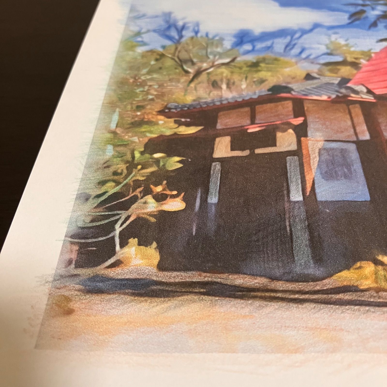 ジブリアート105 となりのトトロより「サツキとメイの家」 額装品 額縁
