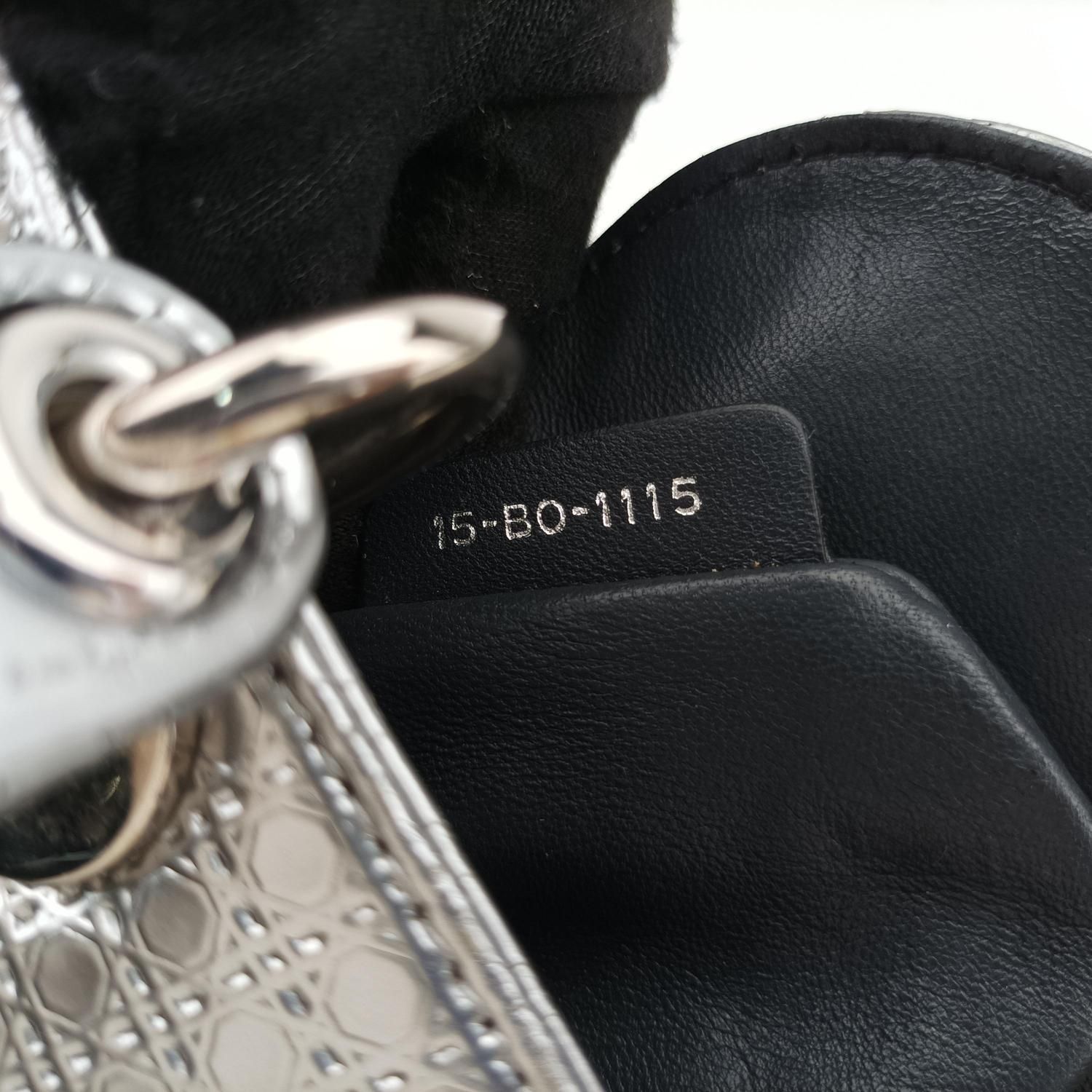 クリスチャンディオール Christian Dior ショルダーバッグ レディース レディディオール シルバー パテント 15-BO-1115