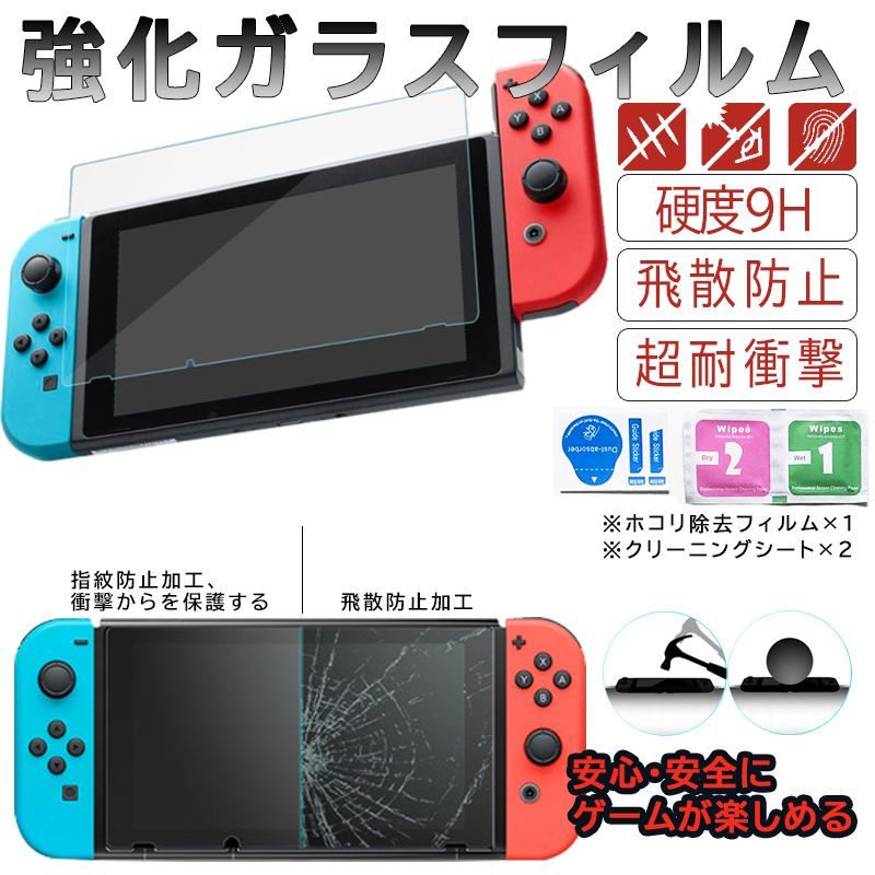 Nintendo Switch 本体ケース 画面保護フィルム 2点セット 有機EL 通常 