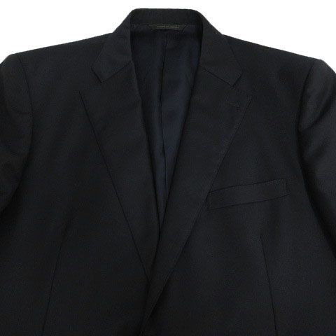 ダーバン DURBAN スリーピース スーツ TASMANIAN ロロピアーナ Loro Piana イタリア製生地 ジャケット テーラード シングル 2B ベスト パンツ スラックス タック ウール ネイビー 紺 AB7 AB8