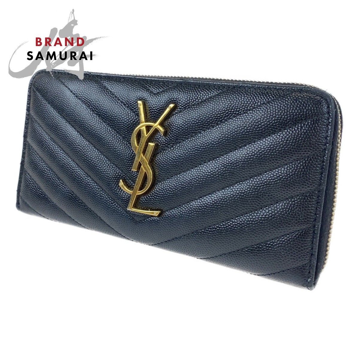 SAINT LAURENT PARIS サンローランパリ YSL 男女兼用 ブラック レザー 