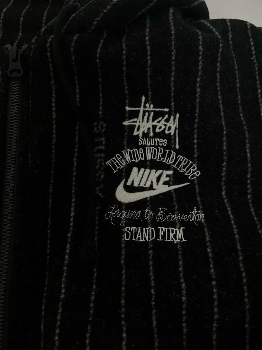 ナイキ STUSSY ストライプ ウールジャケット