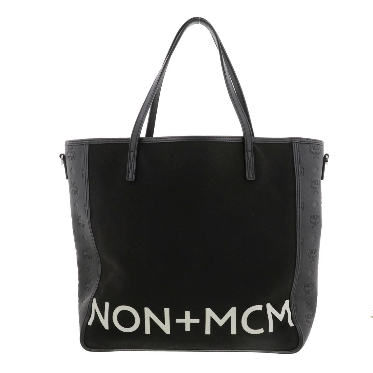 中古】 MCM （エムシーエム） P+M ｷｬﾝﾊﾞｽ ﾄｰﾄﾊﾞｯｸﾞ バッグ トートバッグ PHENOMENON Black - メルカリ