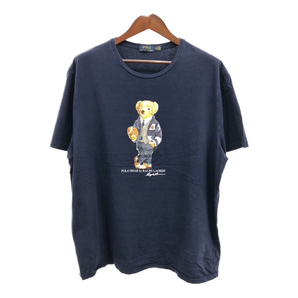 Polo by Ralph Lauren ポロ ラルフローレン ポロベア 半袖Ｔシャツ 大きいサイズ シングルステッチ ネイビー(メンズ 2XL)  中古 古着 Q7705 - メルカリ