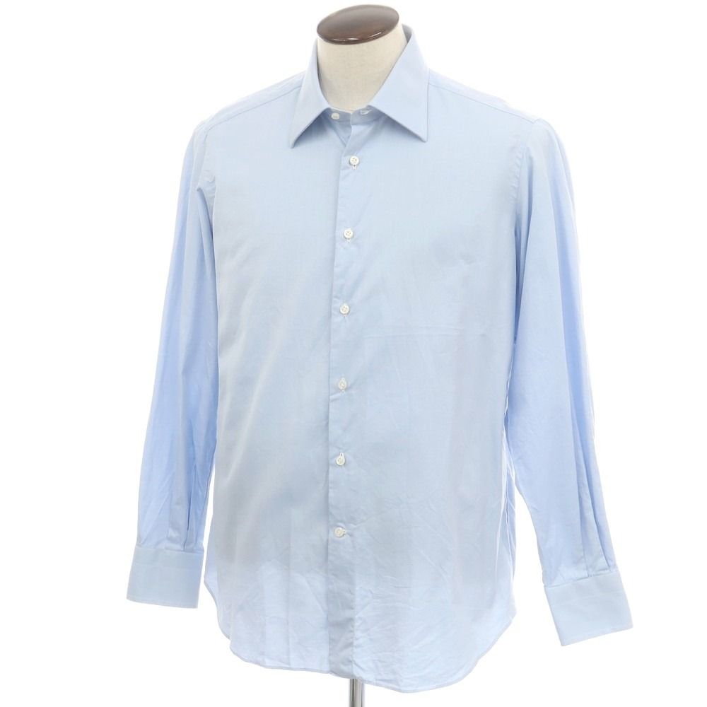 マリネッラ E.MARINELLA コットン レギュラー ドレスシャツ ライトブルー サイズ42 メンズ