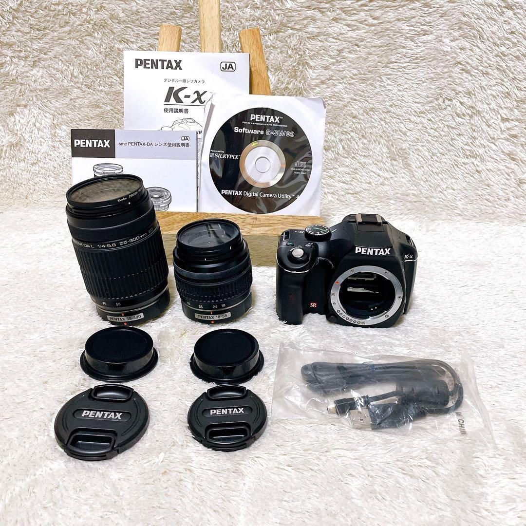美品 ペンタックス K-x ダブルズームキット デジタル一眼レフカメラ
