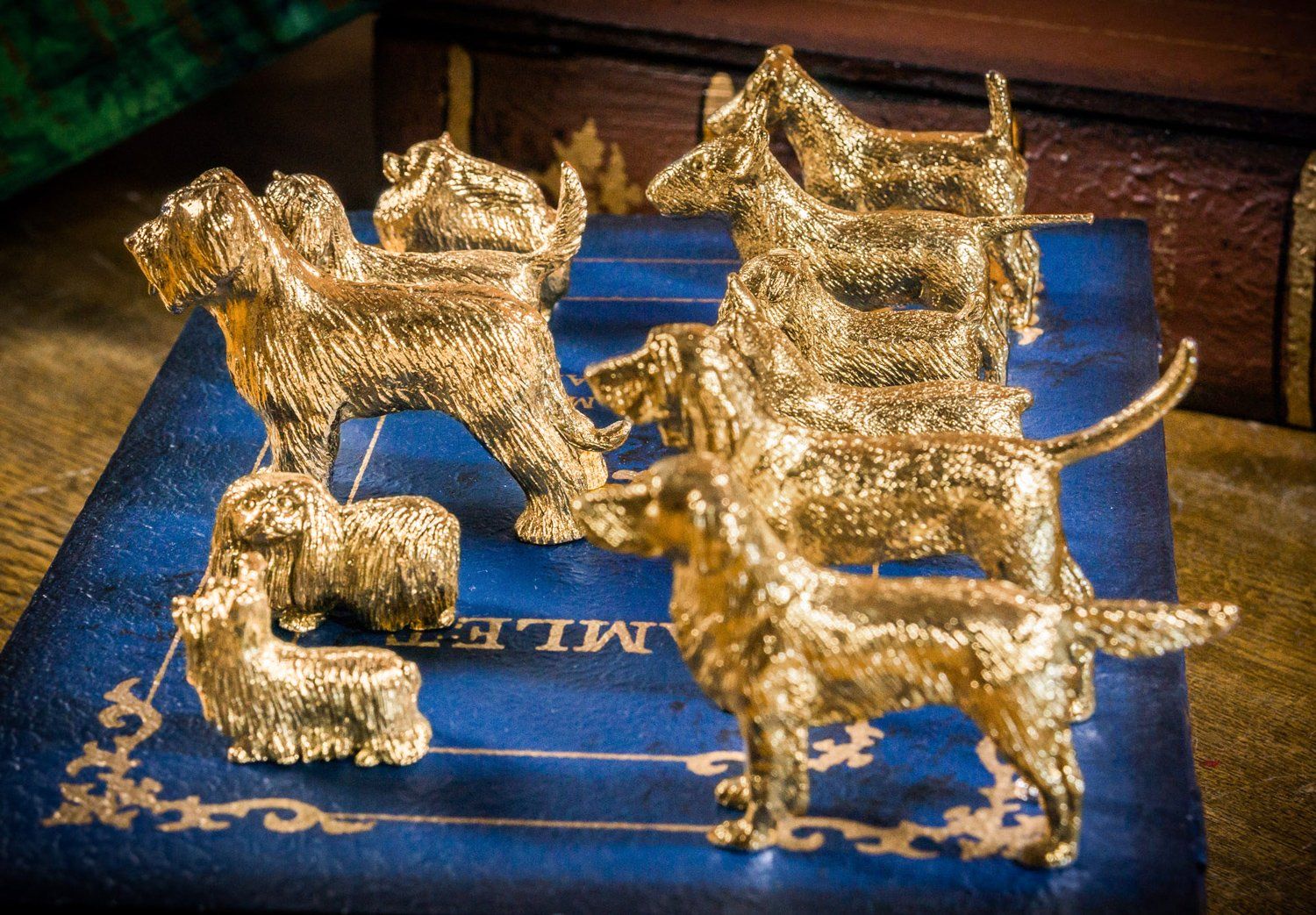 キングチャールズスパニエル 22ct ゴールドプレート イギリス製 アート