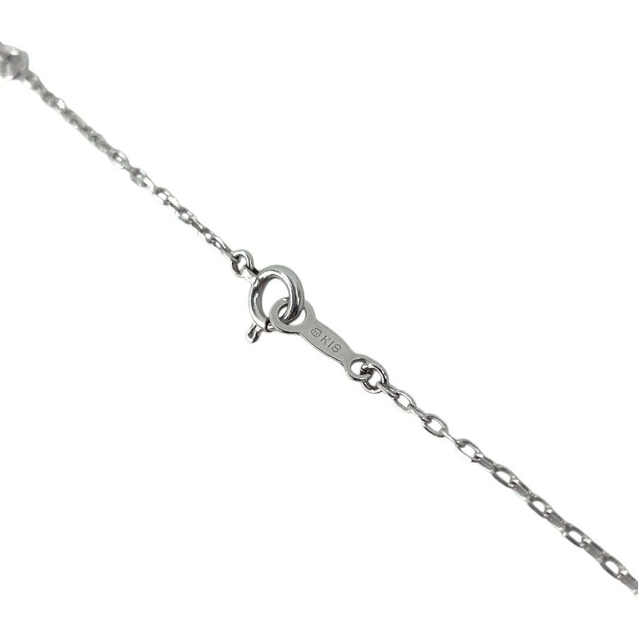 □新同□ ミキモト ネックレス ダイヤ D0.31ct K18 ホワイトゴールド  