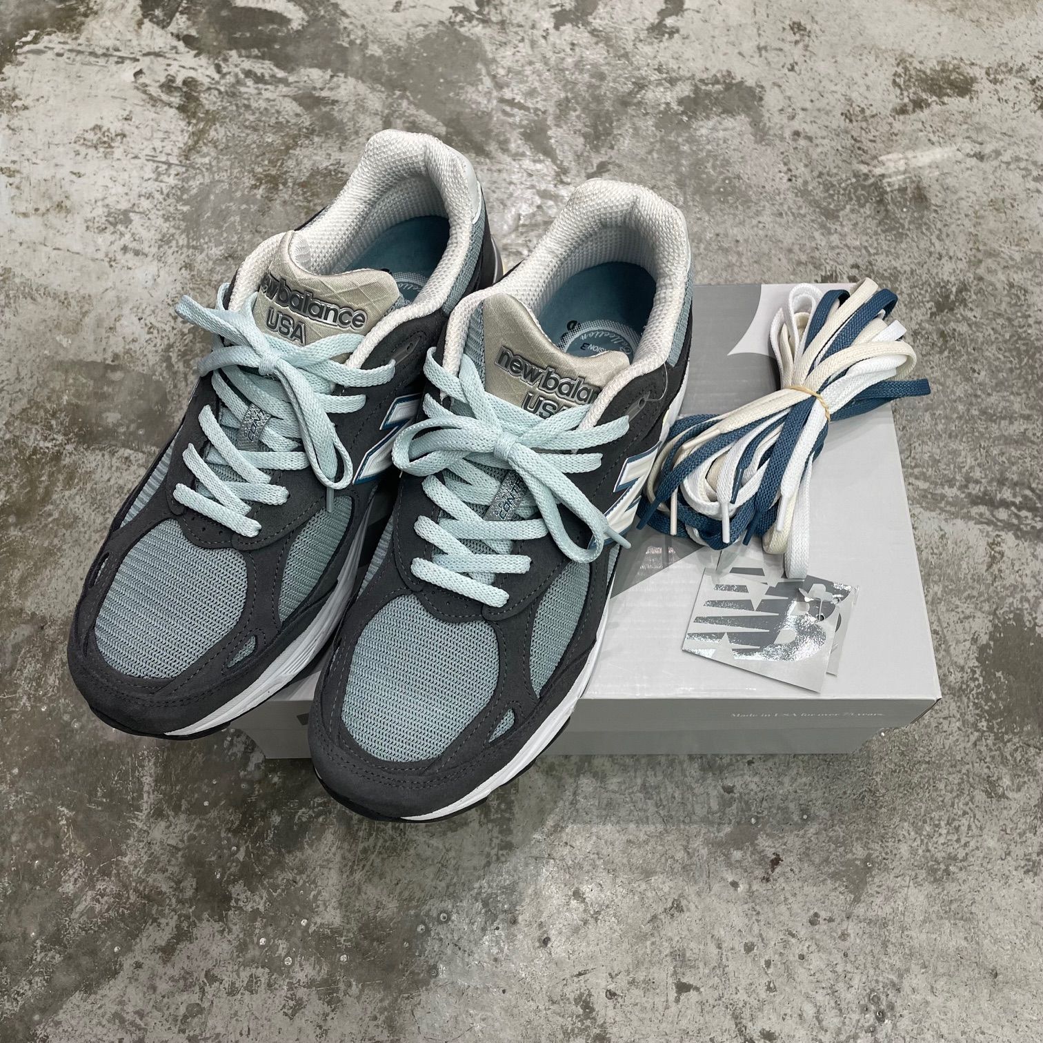 KITH New Balance 990V3 Steel Blue スティールブルーコラボ スニーカー キス ニューバランス 28cm 64492A1