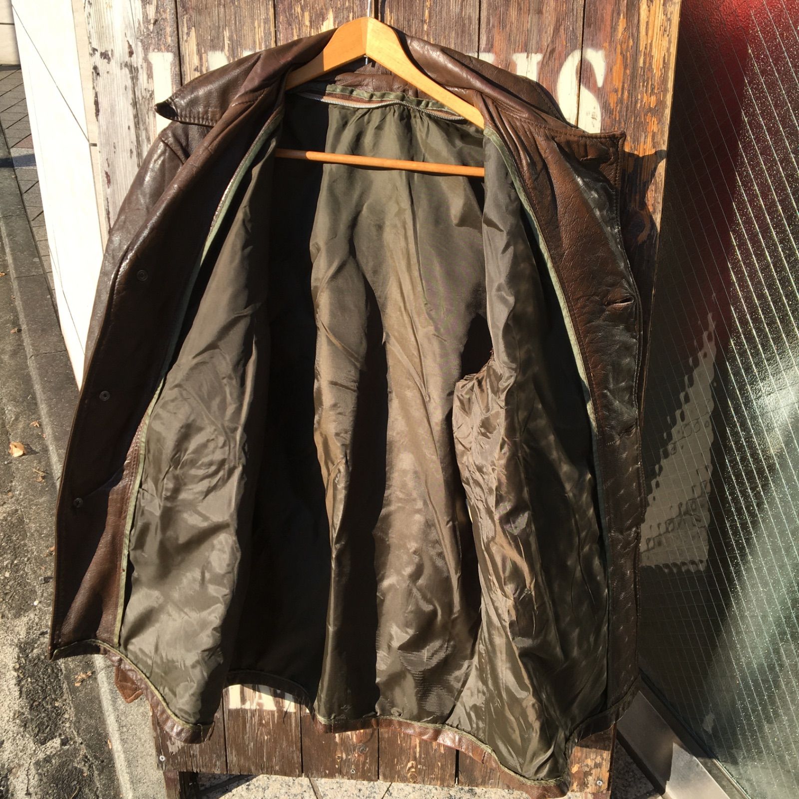 60s Vintage Leather Car Coat ビンテージ レザー カーコート 本革 レザージャケット◆US-L相当