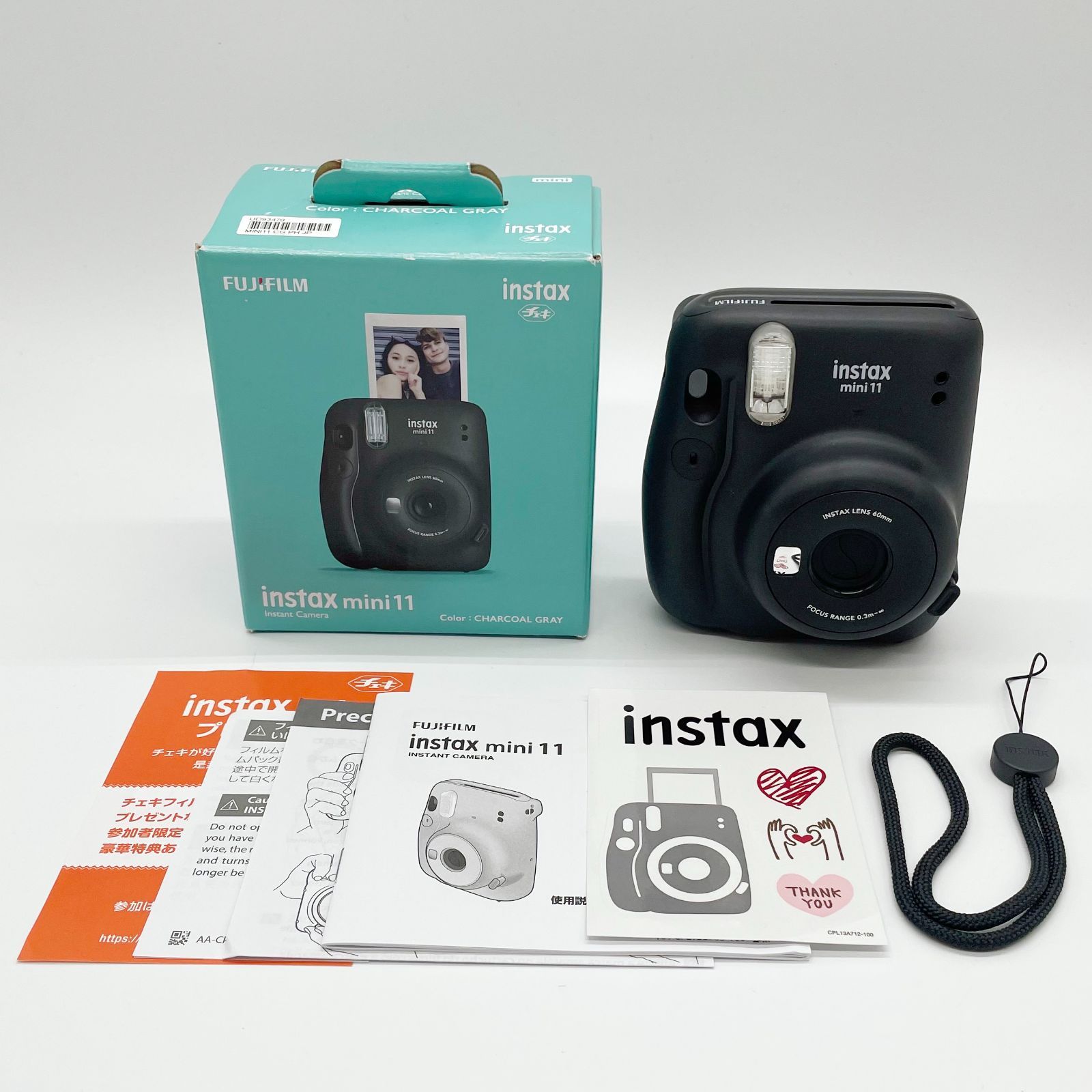 未使用品】FUJIFILM チェキ instax mini 11 チャコールグレイ INS MINI