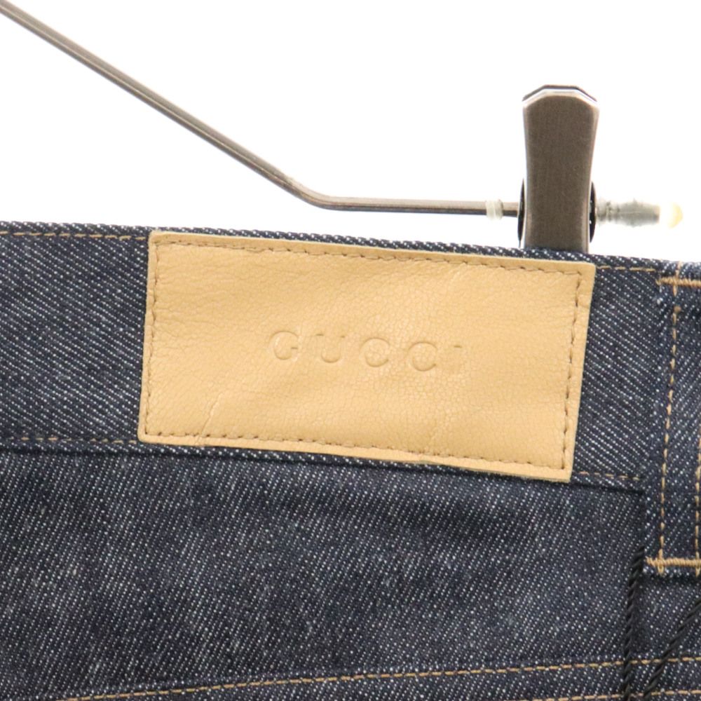 GUCCI (グッチ) ジップフライ ストレート デニムパンツ インディゴ