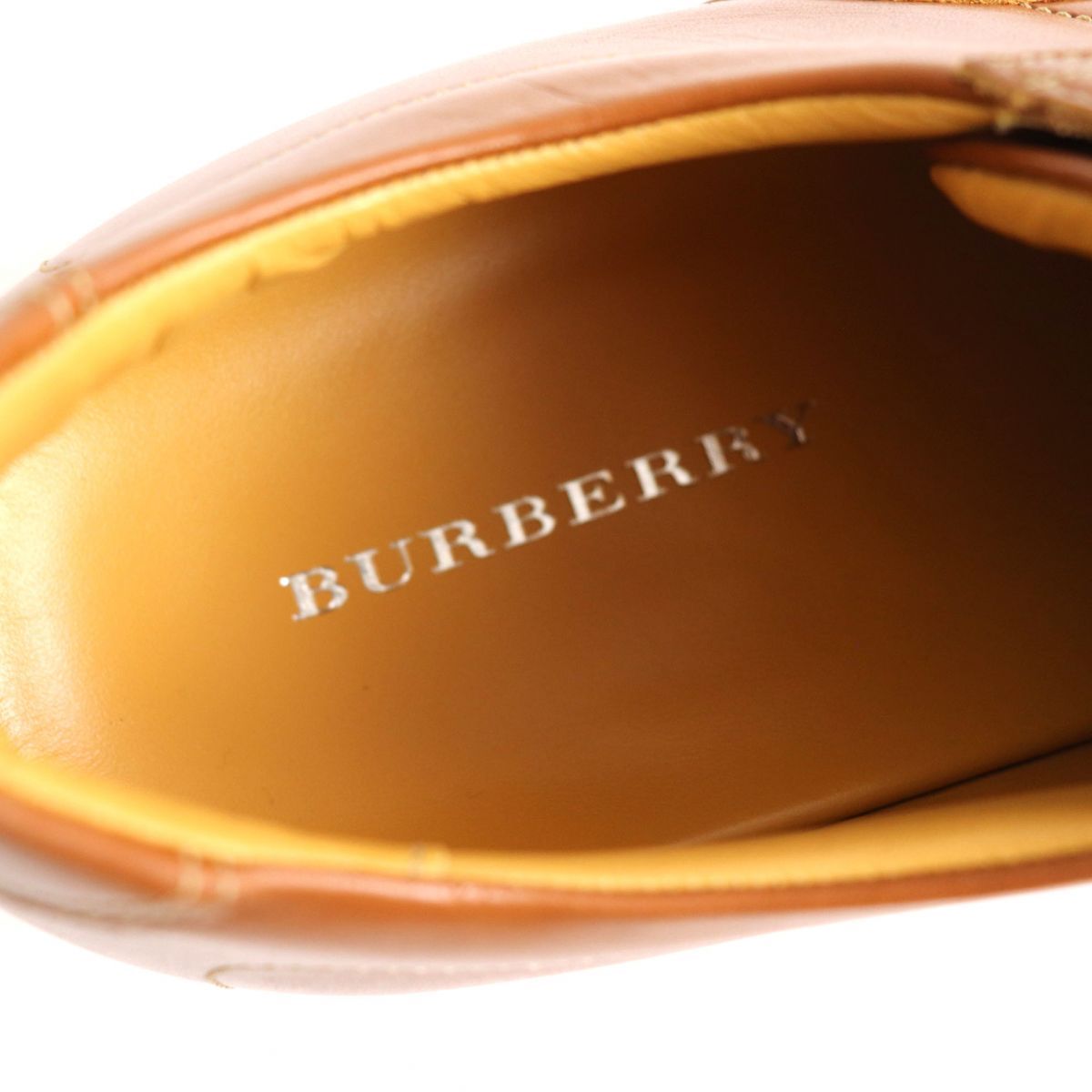 未使用品▽BURBERRY バーバリー BU1340 エンボスチェック柄使い レザー