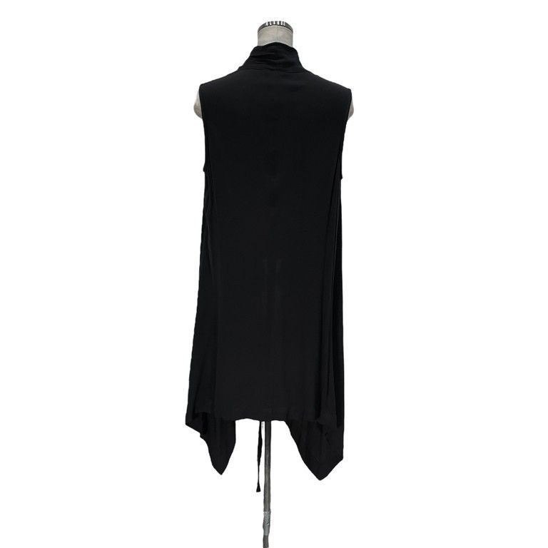 ANN DEMEULEMEESTER 【lay1005Y】 00s レーヨンドローストリングロングベスト 本人期 Archive ノースリーブ アンドゥムルメステール AR ANN DEMEULEMEESTER 00s レーヨンドローストリングロングベスト