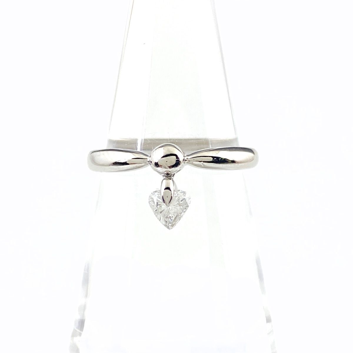 ハートモチーフ デザインリング プラチナ 指輪 リング 12号 Pt900 ダイヤモンド レディース