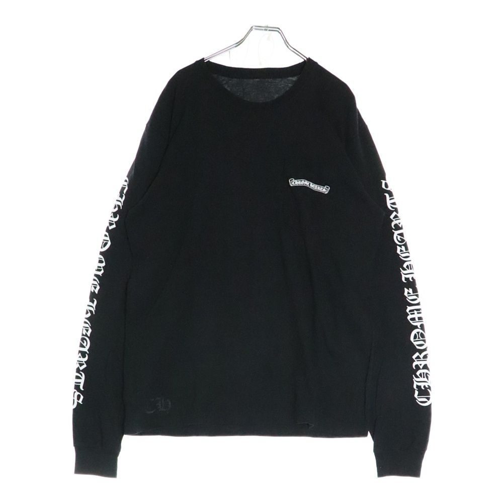 美品✨クロムハーツ ロンT バックスクロールラベル ブラック L 国内正規 クロムハーツロングTシャツスクロールラベルブラック|クロム